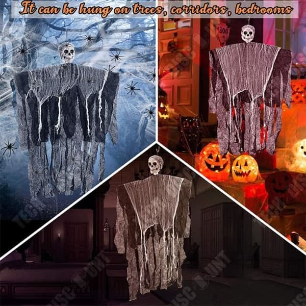 TD® Hängande spöke för Halloween 50*90 cm Skrämmande skalle Fuskformad leksak Lämplig för Halloween, spökhus