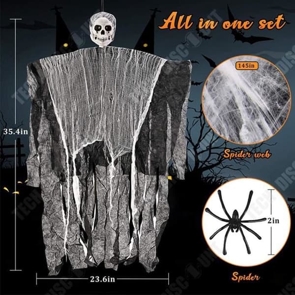 TD® Hängande spöke för Halloween 50*90 cm Skrämmande skalle Fuskformad leksak Lämplig för Halloween, spökhus