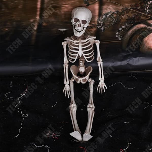 Halloween skelett 165CM - TEKNISK RABATT - Justerbar hållning - Skrämmande dekoration för Halloween