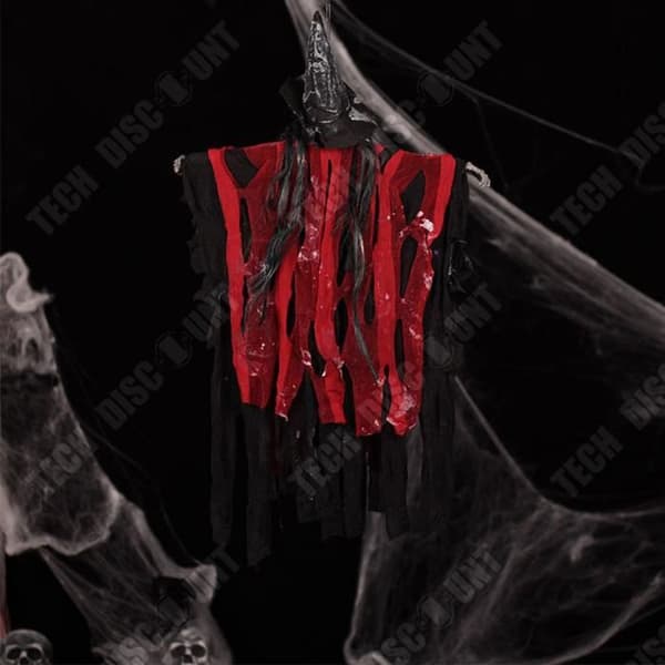 TD® Halloween Hanging Ghost 30*70 cm Skräckrekvisita Ljudaktiverad ljusemitterande Lämplig för Halloween