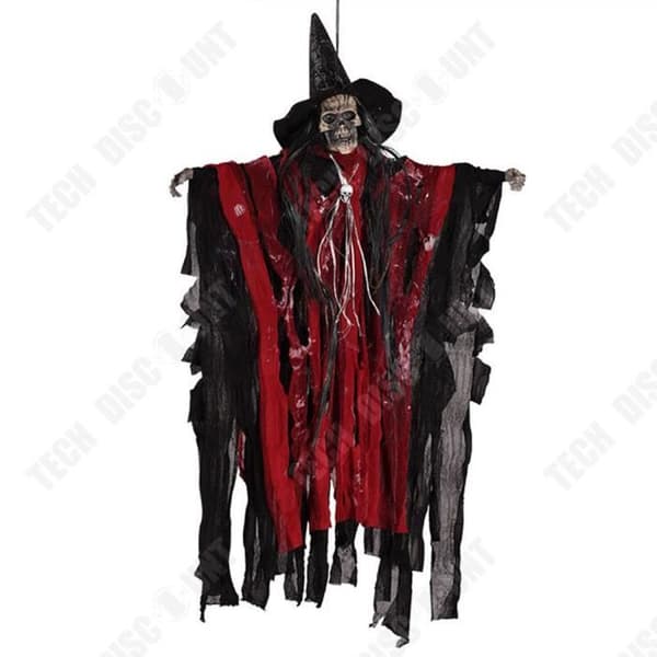 TD® Halloween Hanging Ghost 30*70 cm Skräckrekvisita Ljudaktiverad ljusemitterande Lämplig för Halloween