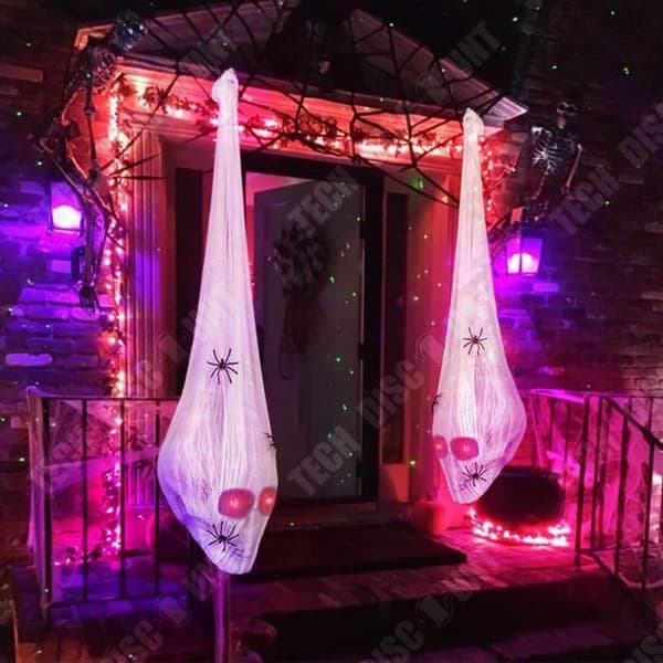 Hängande bomullsspöke med ljud och ljus - TEKNISK RABATT - Realistisk form - Halloween dekoration