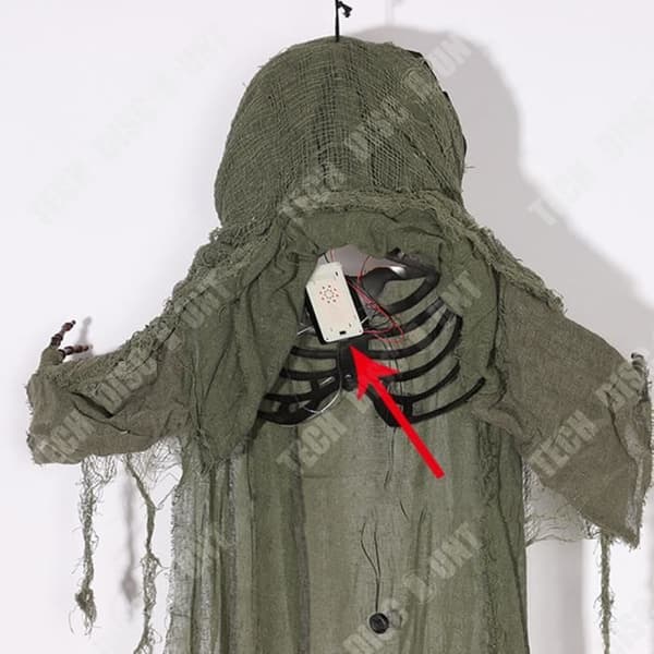 TD® Halloween Decoration Pumpa Hanging Ghost Secret Room Bar Lekplats Röstaktiverad elektrisk rekvisita