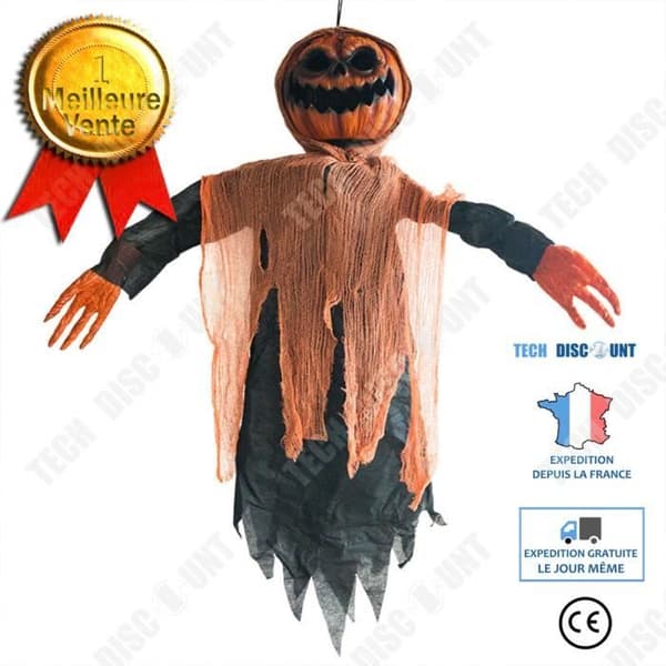 TD® Halloween dekoration röstaktiverad ljusemitterande taklampa