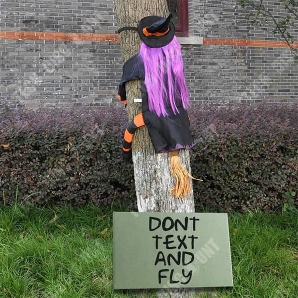 TD® Halloween dekoration häxa träffade träd häxa uppblåsbara spökhus rekvisita festtillbehör