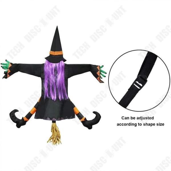 TD® Halloween dekoration häxa träffade träd häxa uppblåsbara spökhus rekvisita festtillbehör