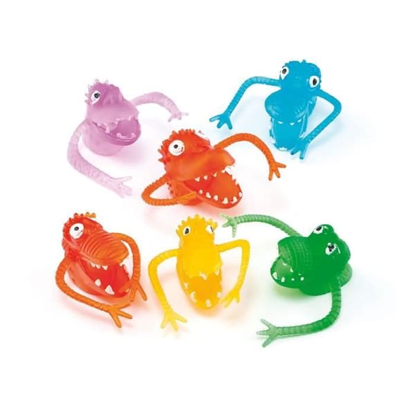 Baker Ross Set med 10 fingermonster i olika färger - Perfekt presentväska - ET387