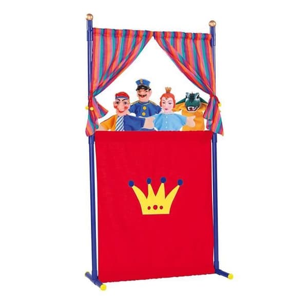 Dockteater - Simba Toys - Poppen med 4 dockor - Röd - Barn - Blandat - Från 5 år