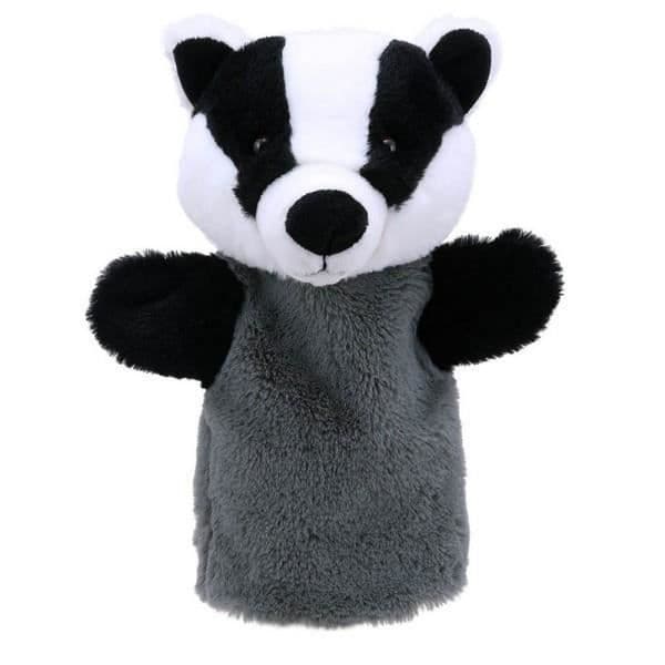 Badger Plush Hand Puppet - The Puppet Company - Höjd 22cm - CE Standard