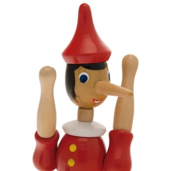 TEOREMA - Pinocchio i trä - Höjd 30cm - 5 artikulationspunkter