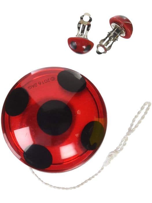 Rubie's - 200551NS - Official Miraculous Ladybug Clip-On och Yo-Yo örhängen set för barn