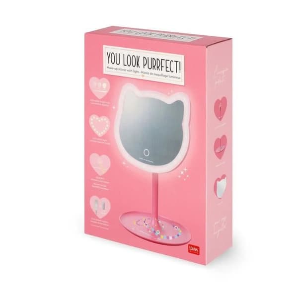 Ljusmakeup-spegel - LEGAMI - DMR0001 - 33 LED - Dubbel strömförsörjning - Touch ON/OFF