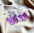 Pikkukuva 1 / 2: Agélii Fashion - Iridescent butterfly earrings - multiple colors