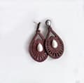 Miniatyrbilde 1 av 2: Agélii Fashion - Oval wooden earrings in several colors