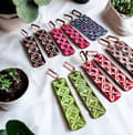 Pikkukuva 1 / 2: Agélii Fashion - Wooden earrings with patterns in several colors