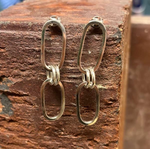 Agélii Fashion - Silver earrings "Länk" - Michael Medoc Collection