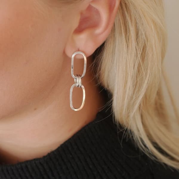 Agélii Fashion - Silver earrings "Länk" - Michael Medoc Collection