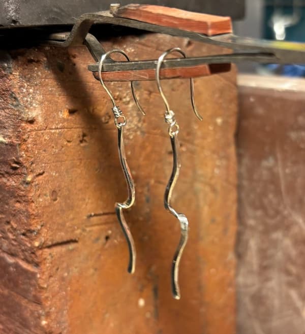 Agélii Fashion - Silver earrings "Våg" - Michael Medoc Collection