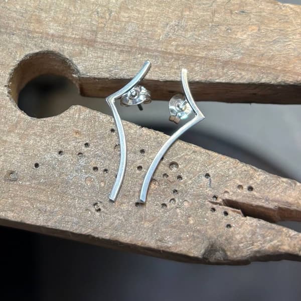 Agélii Fashion - Silver earrings "Vinge" - Michael Medoc Collection