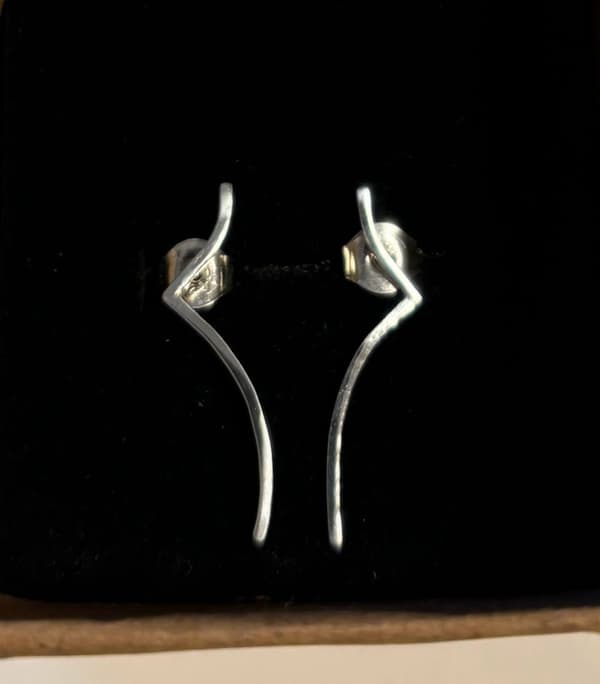 Agélii Fashion - Silver earrings "Vinge" - Michael Medoc Collection