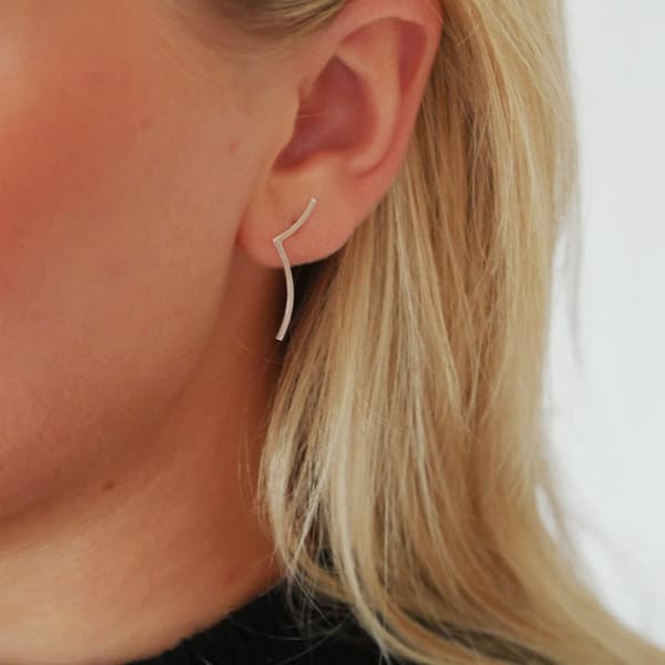Agélii Fashion - Silver earrings "Vinge" - Michael Medoc Collection