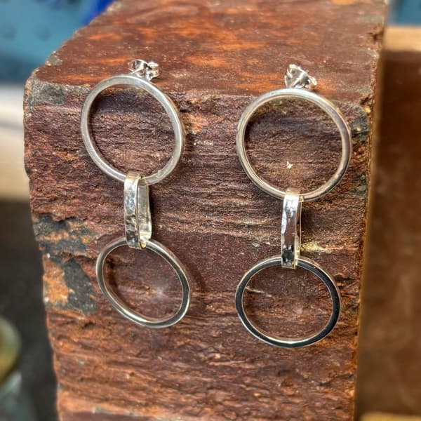 Agélii Fashion - Silver earrings "Cirkel" - Michael Medoc Collection