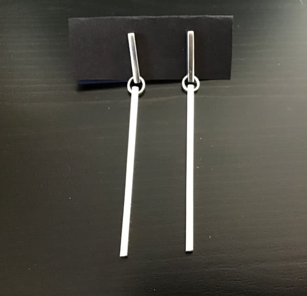 Agélii Fashion - Silver earrings "Linje" - Michael Medoc Collection