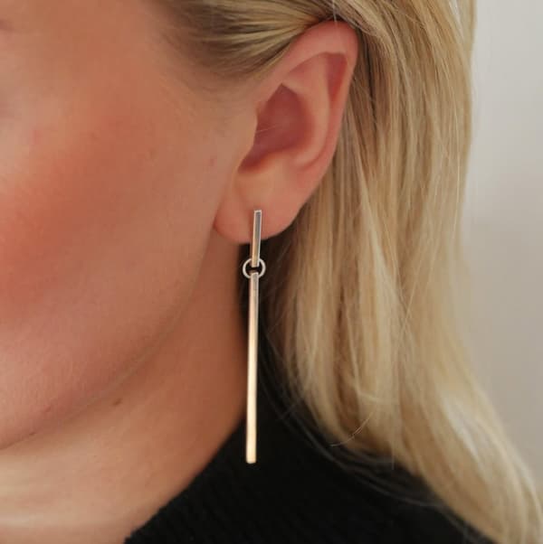 Agélii Fashion - Silver earrings "Linje" - Michael Medoc Collection