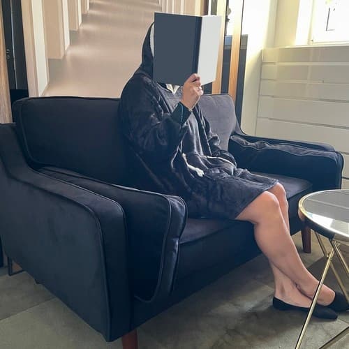 Oversized Hoodie med Luva - Filt