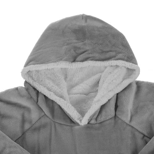Oversized Hoodie med Luva - Filt