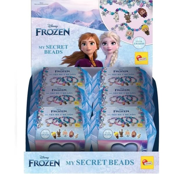 Korujen luomissarja - Lisciani - Frozen - Laatikko lukolla - Värikkäät helmet - Frozen-riipus