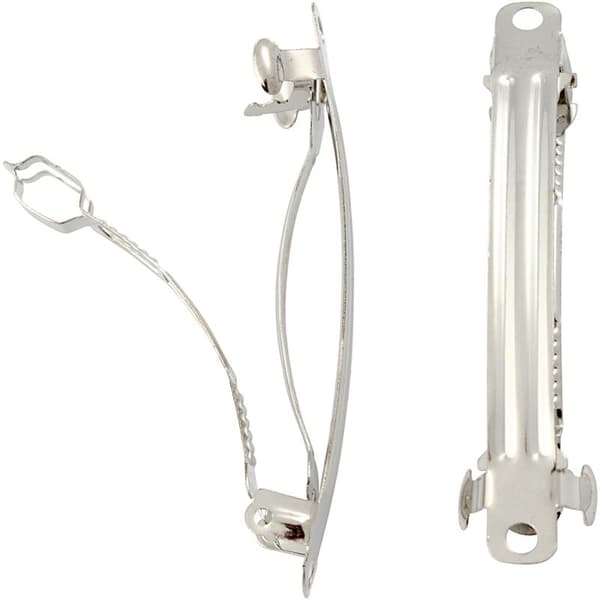 Hårspännen - B: 6 mm - L: 6 cm - Försilvrad - 20 st