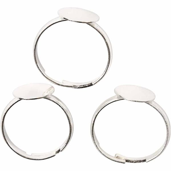 Fingerring - Försilvrad - 15 st