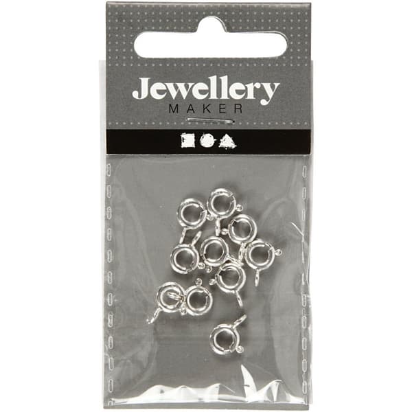 Fjäderlås 6 mm - Sterlingsilver - 10 st