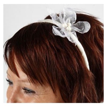 Diadem - B: 7 mm - Vit - 20 st