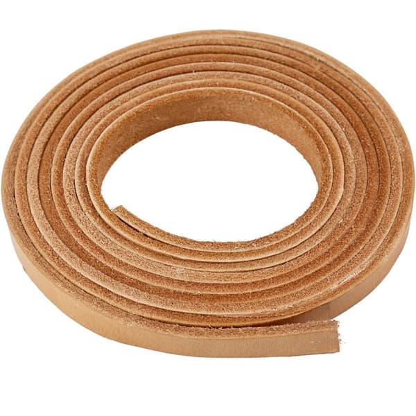 Brett Läderband 2m - Brunt 10mm