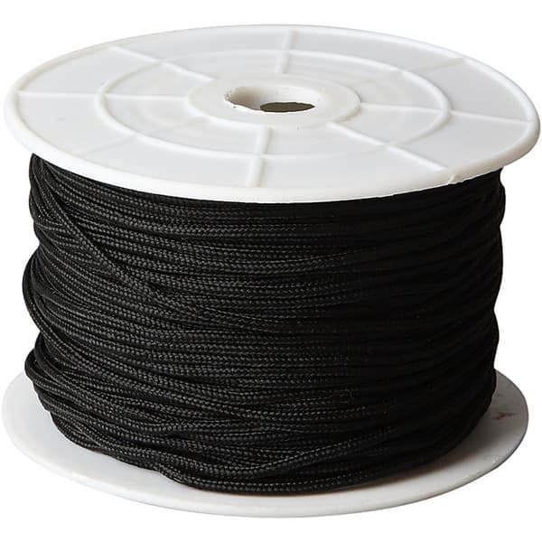 Knytsnöre 2 mm - Svart - 50 meter