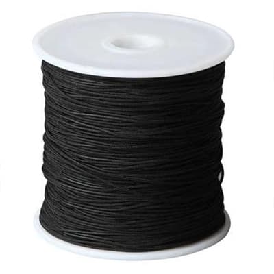 Band Jewelry - Knytsnöre 1 mm - Svart - 50 meter