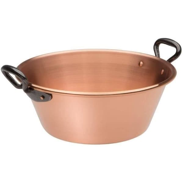 BAUMALU Syltfat 26 cm koppar 12/10:e gjutjärnshandtag