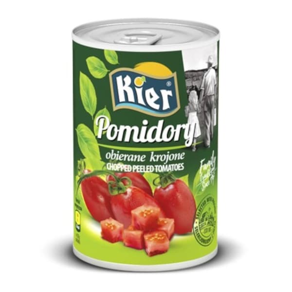 Kuorittuja pilkottuja tomaatteja 400 g / 240 g