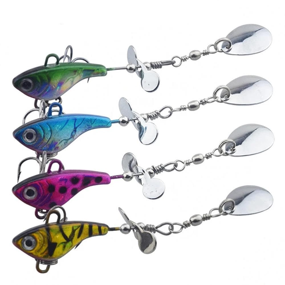 4-pack VIB-drag m propeller / sked 11,5 g - Olika färger