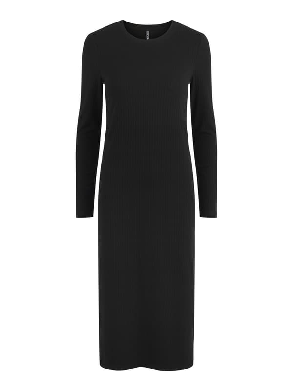 Pieces - pcKylie LS O-neck Midi Dress Svart XS