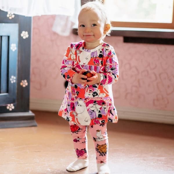 Moomin Serpentine mekko vauvan luonnonvalkoinen