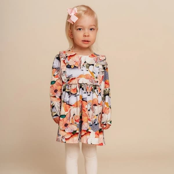 Ma-ia Family Poppy-klänning baby naturvit