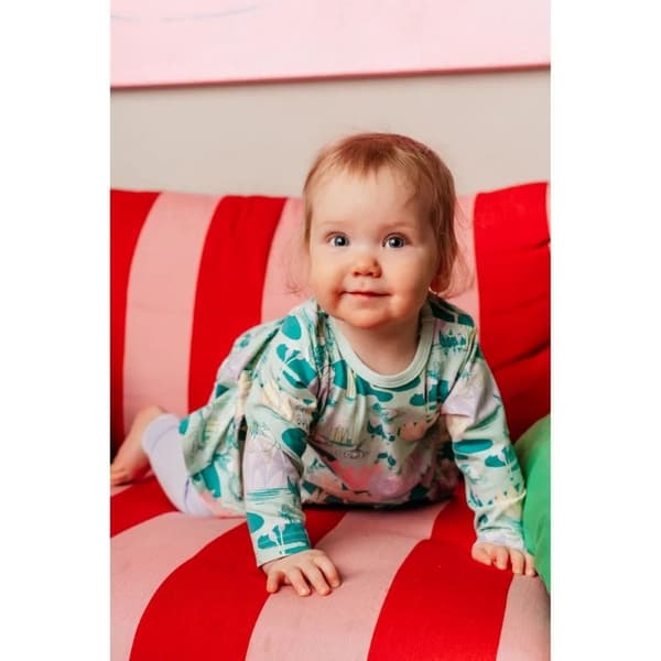 Moomin Näckrosdamm kjole baby mintgrøn