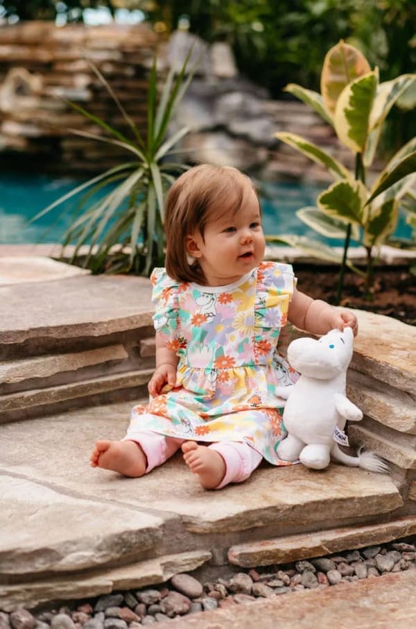 Moomin Somrigt kjole baby hvid