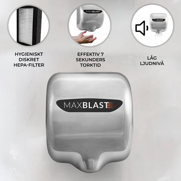 Maxblast Automatic Commercial Hand Dryer with HEPA Filter