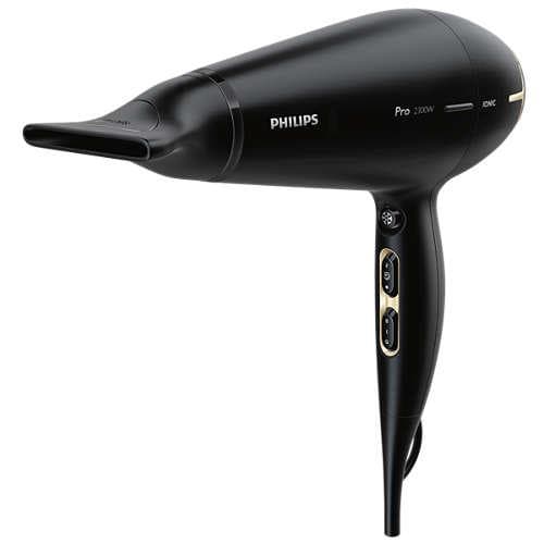 Philips | Hair Dryer | HPS920/00 Prestige Pro | 2300 W | Number of temperature settings 3 | Ionic function | Black/Gold Sort, Guld