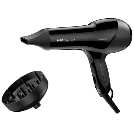 Braun | Hair Dryer | HD785 Satin Hair 7 SensoDryer | 2000 W | Number of temperature settings 4 | Ionic function | Diffuser nozzle | Black Sort