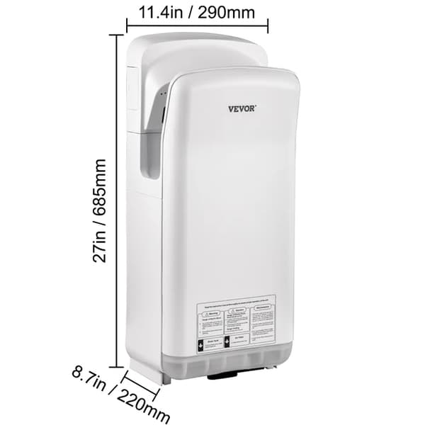 Käsi kuivain, 2000W korkean nopeuden, HEPA-suodatin, valkoinen, hopea